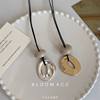 Korean Ins Simple Geometric Asymmetrical Pendant Long Necklace Women's Niche Elegant Versatile Adjustable Accessories Chain