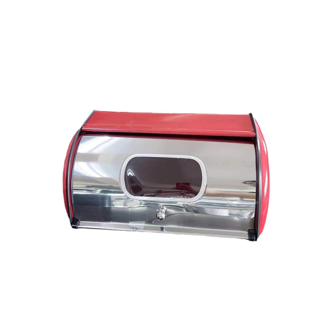 Amazon Kitchen Supplies Explosions Metal Black and White Window Mirror Light Bare Drum Bread Storage Box Jiangmen Kitchen