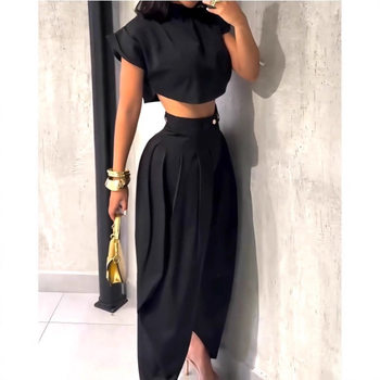 25 In-Stock Independent Station Amazon Cross-Border Hot-Selling Summer New Round Neck Sleeveless Solid Color Slim Long Pants Two-Piece Set