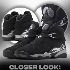 Foreign trade source factory AJ8 men's high-top basketball shoes, men's and women's Jordan 8 black and red Bugs Bunny basketball sneakers