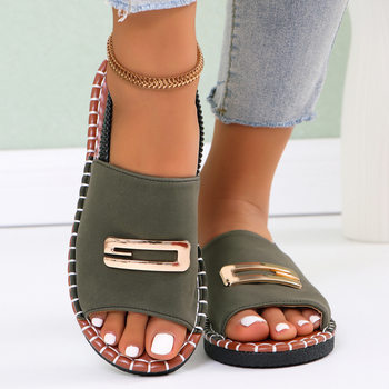 Women's Summer New Style 2024 Sandals with Flat Bottom Color Matching for Foreign Trade plus size in Europe and America