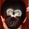 High-end Retro Peacock Hairpin Women's Back Head Flower Bract Curler Lazy People's Ball Head Twist Clip Headwear