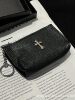Crow's Same Leather Cross Sword Zipper Card Holder Card Holder Coin Purse Small Cosmetics Bag Niche High-End Sense