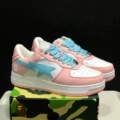 Pink blue white