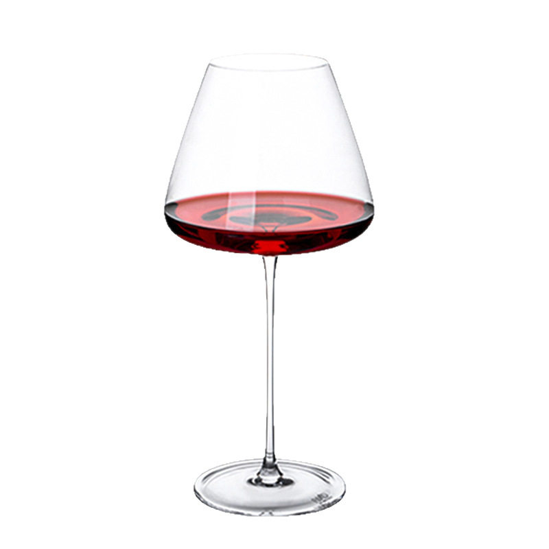 Red Wine Glass Transparent Burgundy Lead-Free Crystal Glass Big Belly Goblet Bordeaux Glass Concave Bottom Wine Glass
