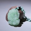 Imitation Jade Buddha light green Ping An jade pendant ball chain year fish necklace female bodhisattva statue sweater chain wholesale