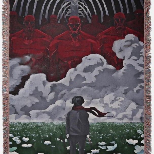 Customized Cross-Border Sofa Blanket Jacquard Tapestry Anime Blanket Office Nap Blanket Multi-Functional Thread Blanket Bedside Blanket