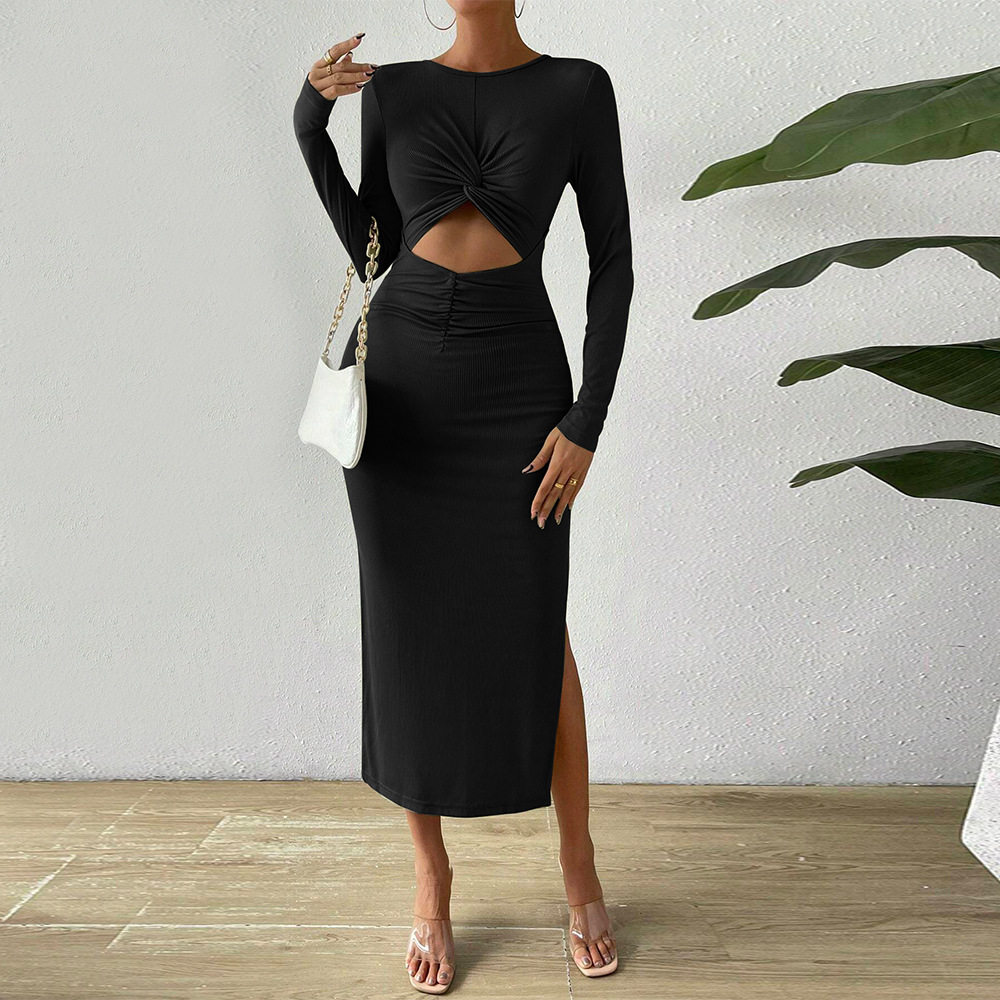 Sexy Hollow Out Split Bodycon Dress Spring Summer Collection Perfect for Parties Wholesale Available