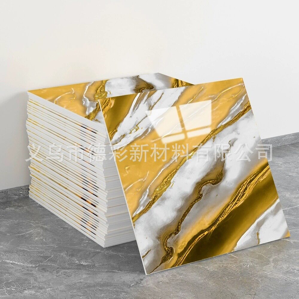 自粘防水仿瓷砖墙贴铝塑板翻新装饰遮丑大理石厨房墙面贴纸卫生间