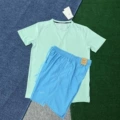 Crystal short sleeve green+d218 blue