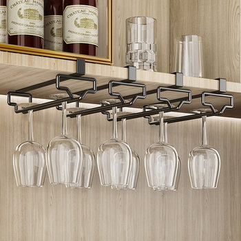 Punch-free Red Wine Cup Rack Inverted Wine Cabinet Goblet Storage Shelf Home Hanging Light Luxury High-end Ornaments