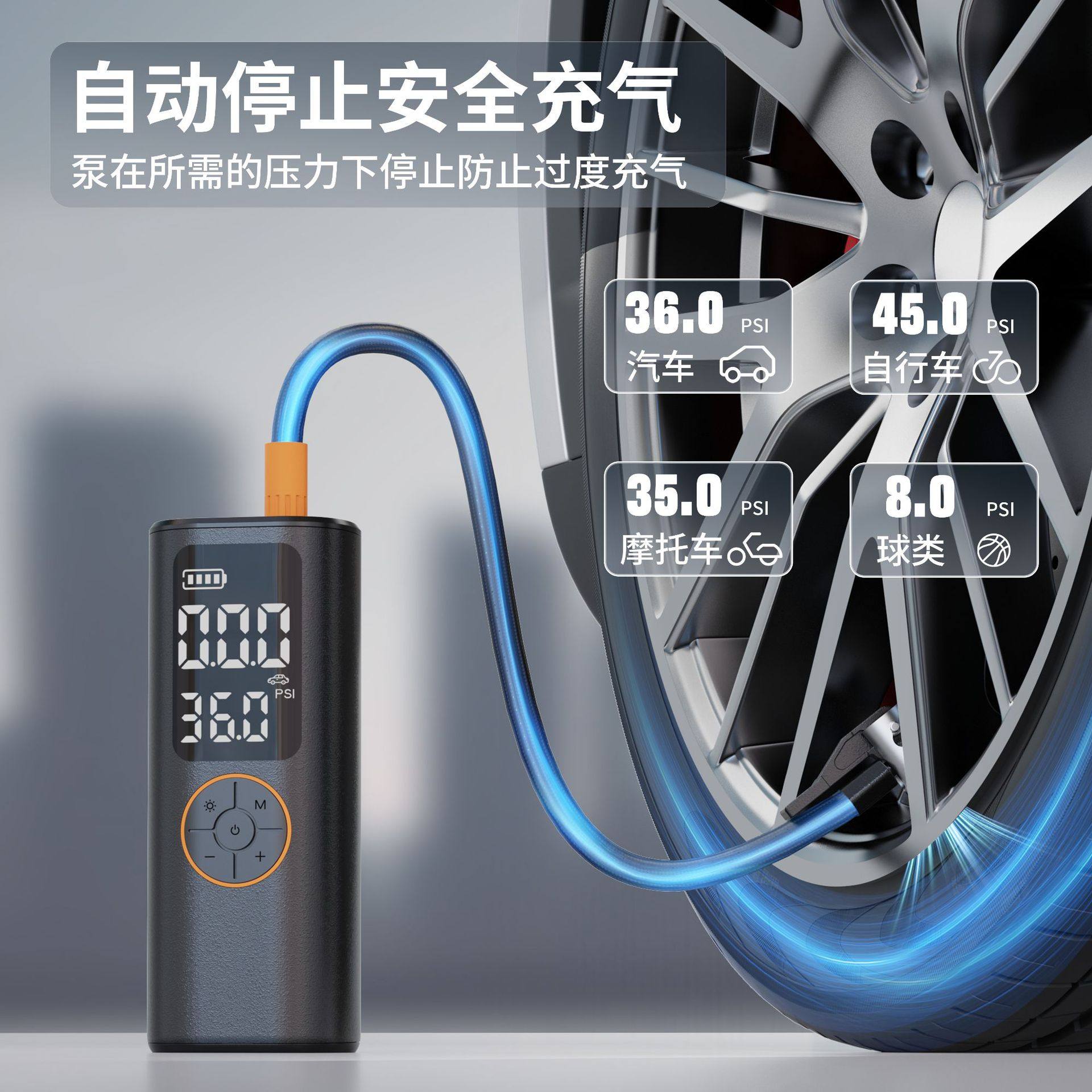 Cross-Border Hot-Selling Car Wireless Portable Electric Air Pump 19-Cylinder Multi-Function Air Pump Car Air Pump