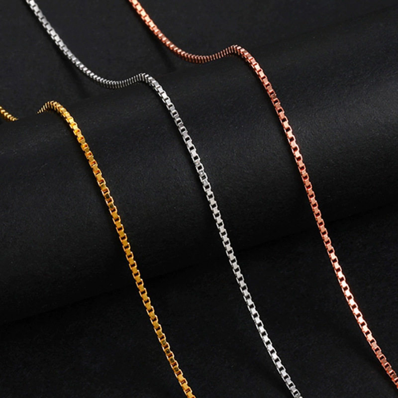 Aiyu Color-Preserving Chain Box Chain Gold-Plated Clavicle Chain O-Shaped Chain Women's Necklace Alloy Chain Ay1122221