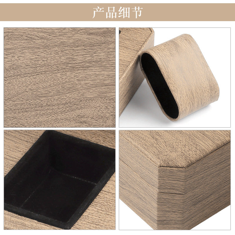 Octagonal Pu Leather Watch Box Men's Business Watch Packaging Box Single Watch Jewelry Storage Box High-End Jewelry Box