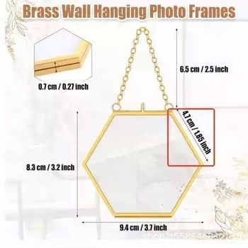 Metal Glass Photo Frame Plant Dried Flower DIY Specimen Frame Picture Clip Mini Nordic Retro Simple Transparent Photo Clip