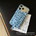 Leopard print wristband blue