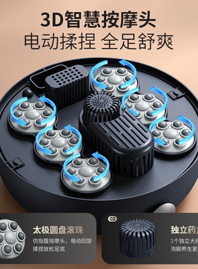 奥克斯泡脚桶加热恒温足浴桶电动按摩家用全自动洗脚盆深足浴盆