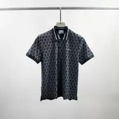 European and American Style New High-End Polo Shirt La Versatile Fashion Men's Turn-Down Collar Short-Sleeve Top Replacement Cross-Border