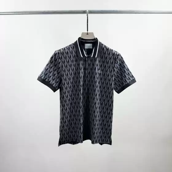 European and American Style New High-End Polo Shirt La Versatile Fashion Men's Turn-Down Collar Short-Sleeve Top Replacement Cross-Border