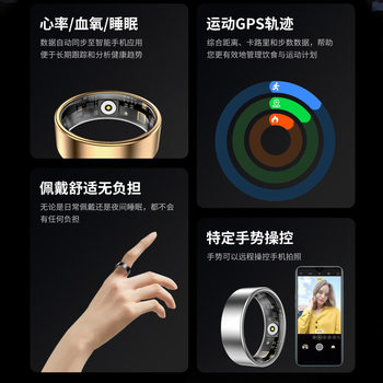 Manufacturer Private Model R09 Smart Bracelet Ip68 Waterproof Grade Heart Rate Blood Oxygen Health Detection Ring