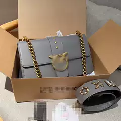 New Pink * Same Chain Swallow Bag Dionyor Leather Shoulder Crossbody Bird Embossed Underarm Women's Bag