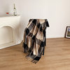 2025 British style plaid blanket autumn and winter atmosphere tassel simple bed end blanket bed sofa towel wholesale
