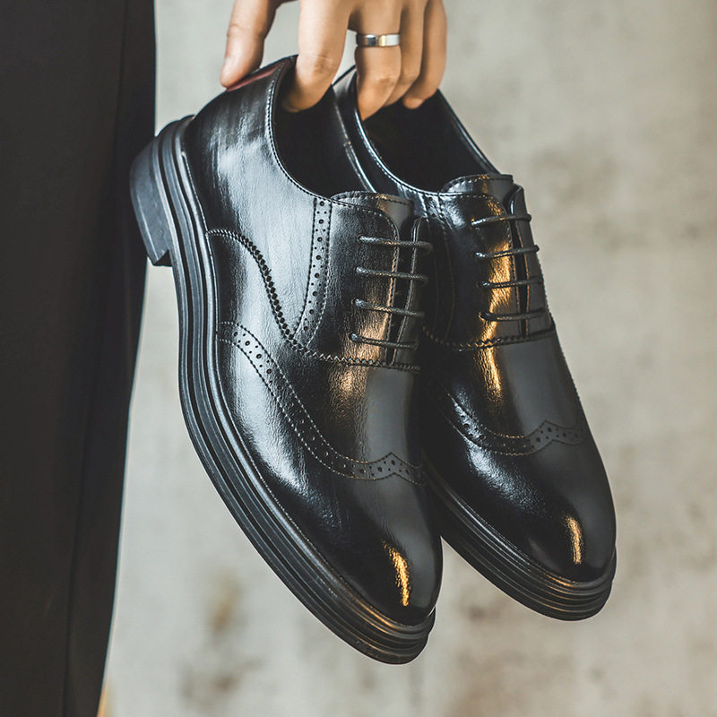 Men’s 8CM Height-Increasing Formal Leather Shoes