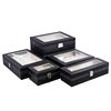 Qingyu packaging black PU leather 6102 watch box high-end watch storage box mechanical watch display box
