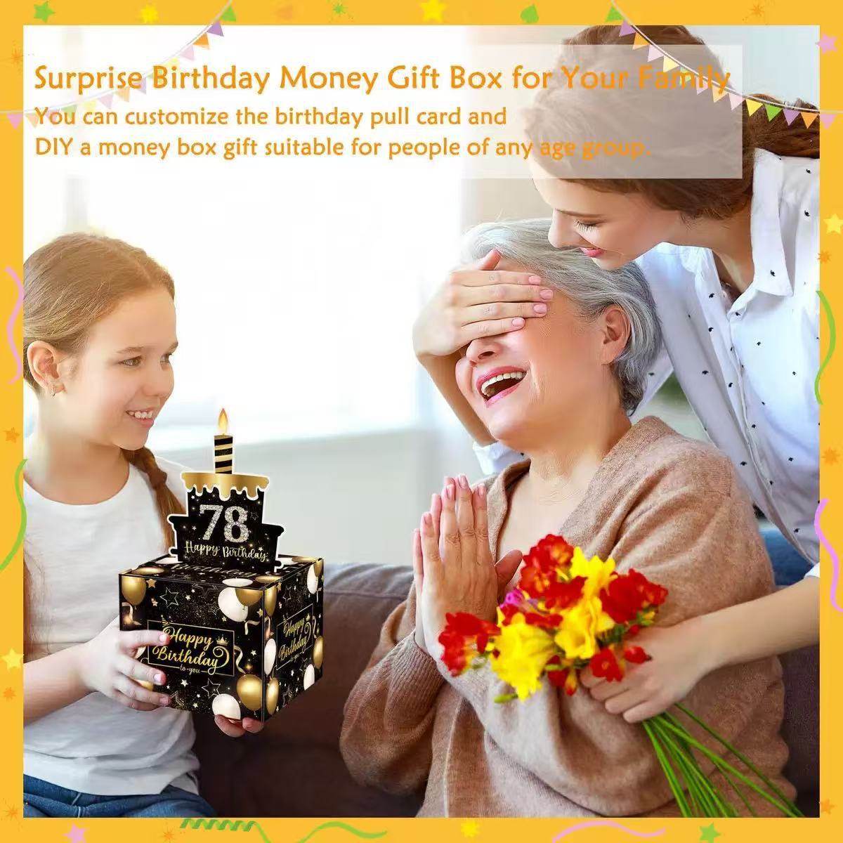 Amazon Birthday Party Decoration Money Paper Box Decoration Atmosphere Arrangement Props Halloween Christmas Gift Box