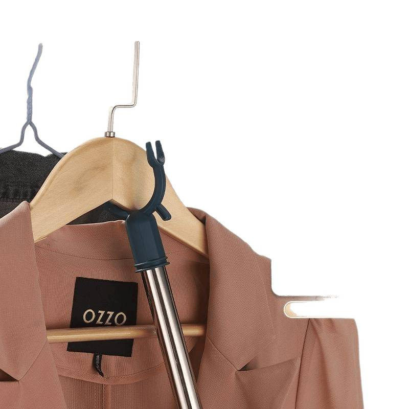 Telescopic Clothes Drying Rod for Home Use, a Clothes Hanger Rod with Forks for Hanging Clothes, Suitable for Dormitory Use