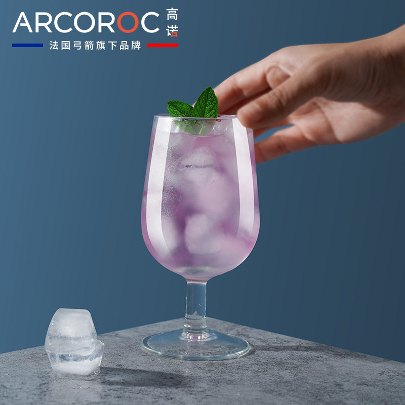 Ang Sheng arcoroc Gao Nuo Luo Lei multifunctional goblet 330ml restaurant tempered glass cup beverage cup