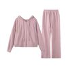 plus size Women's Clothing Autumn Winter Small Western-style Casual Design Two-piece Set Flesh Covering Slimming Sweater Sports suit Women's chubby girl