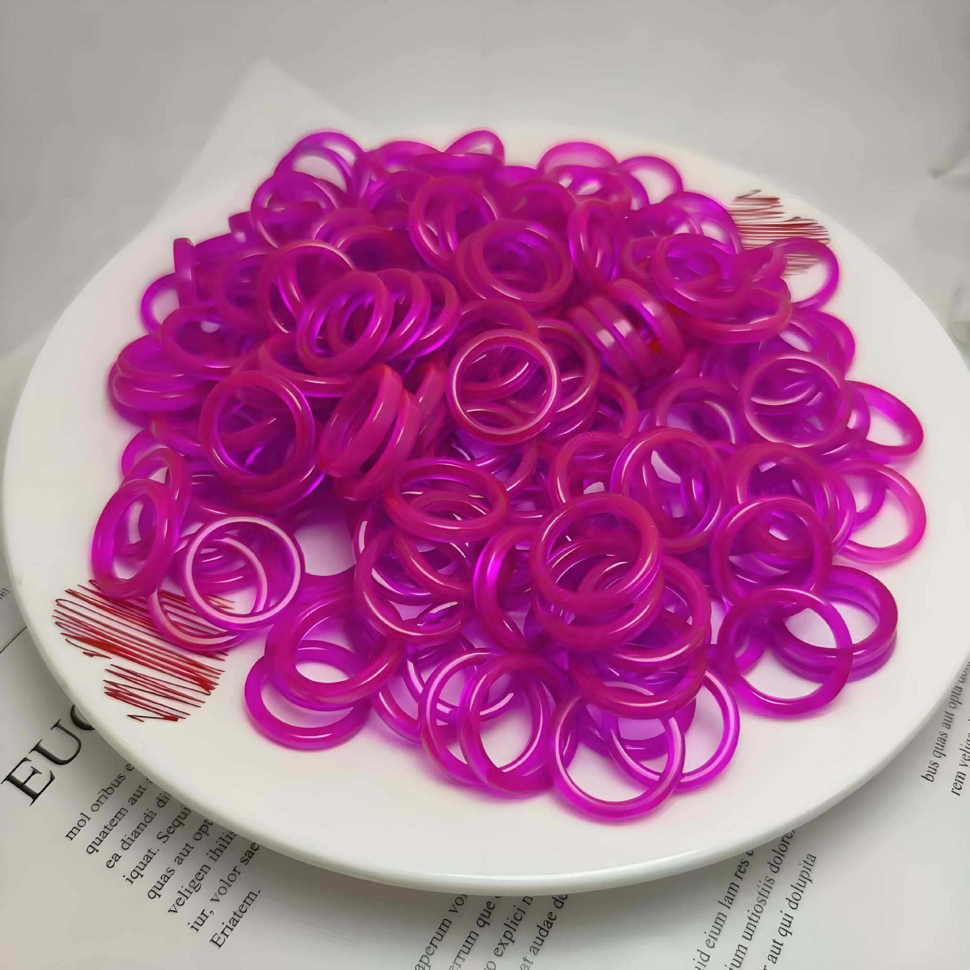 现货树脂醋酸戒指女混合彩色圆形方形指环套装外贸内销指圈批发