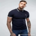 Navy blue and white
