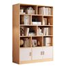 Solid Wood Bookcase Floor-Standing Display Cabinet Living Room Wall Storage Rack Household Storage Cabinet Storage Locker Simple Bookcase