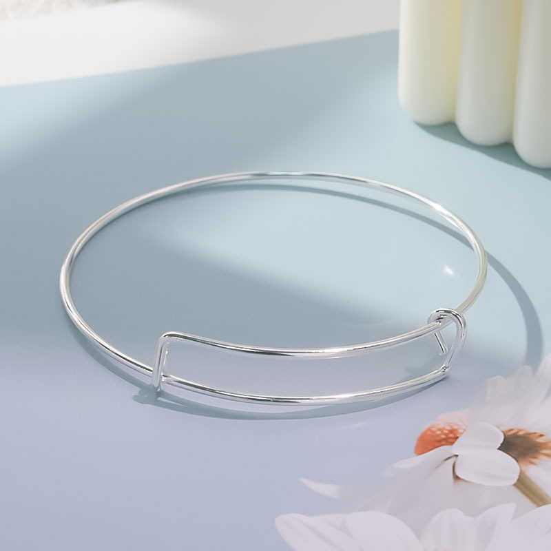 厂家直供欧美推拉手环DIY可活动调节手镯女钢丝镀金饰品潮流爆款