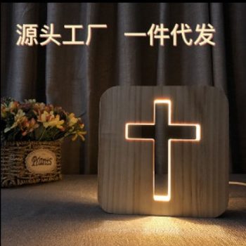Solid Wood Bedside Lamp Craft Table Lamp Wooden Led Night Light Cross-Border Delivery Wooden Lamp Home Lamp
