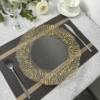 Foreign trade factory wedding party Christmas decoration plate transparent plastic plate bronzing bead plate ps charger plate