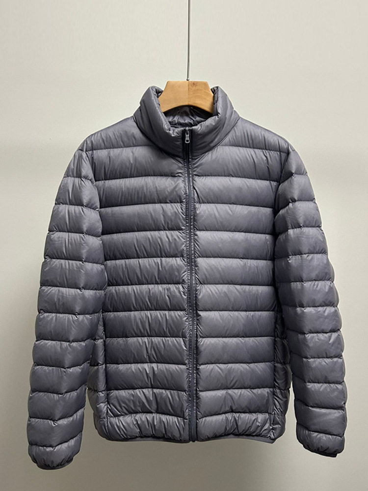 Autumn and winter New down jacket men's short stand collar light warm fashion casual handsome large size down jacket manufacturers