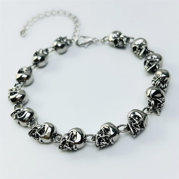 European and American New Vintage Punk Men's Skull Bracelet Distinctive Creative Fashion Metal Chain Bracelet Bracelet
