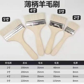 Manufacturer's Spot Double-bristled Wool Brush Paint Paint Painting Cleaning Baking Barbecue High-quality Soft-bristled Classy Wool