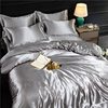 Summer ice silk four-piece quilt cover bedding silky black quilt cover student bed hat three-piece set wholesale