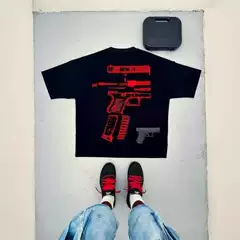 Men's T-Shirt Y2K Shirt Men Harajuku Hip Hop in the We Trust Graphic Print Round Neck Cotton T-Shirt