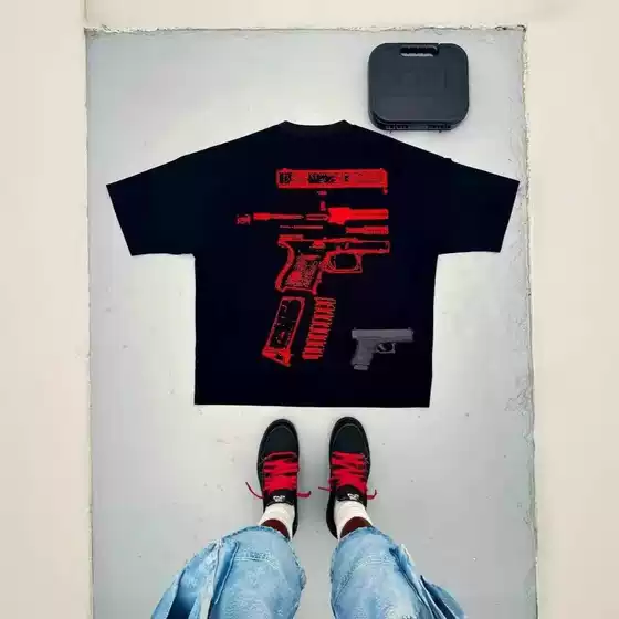 Men's T-Shirt Y2K Shirt Men Harajuku Hip Hop in the We Trust Graphic Print Round Neck Cotton T-Shirt