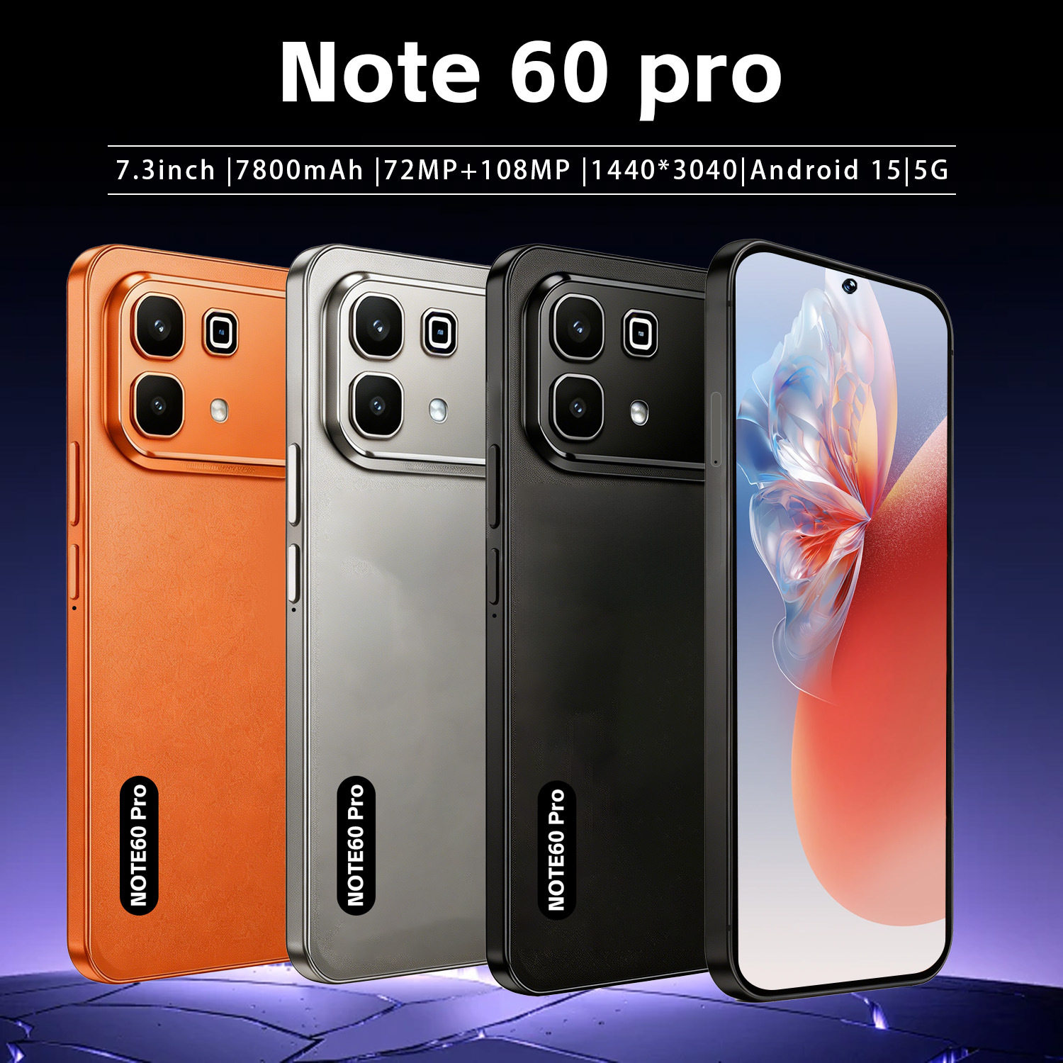 Cross-border new smartphone Note 60 Pro hot-selling 16+1T la...