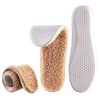 Latex Insoles for Winter Warmth, Men's and Women's Cotton, Super Soft, Long-Lasting, Anti-Pain, Sweat-Absorbent, Deodorant, Autumn and Winter Lamb Wool Fleece-Lined and Thickeneding