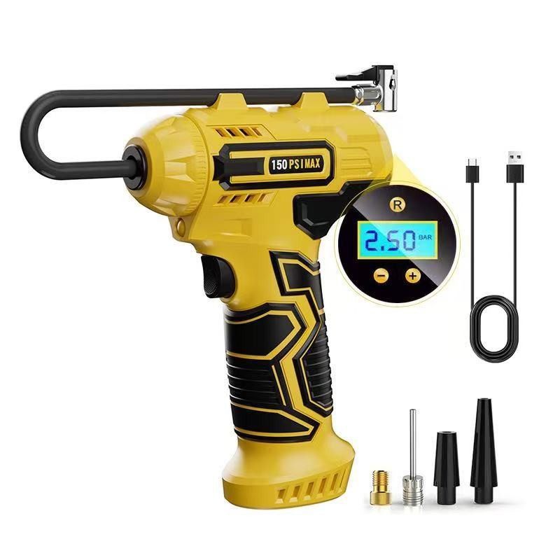 Wireless Car Air Pump Portable Electric Car Tire Pump with Digital Tire Pressure Gauge