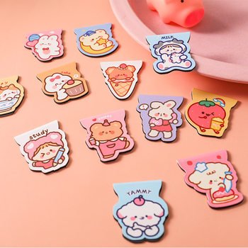 ins Girl's Heart Sweetheart Paradise Alien Magnetic Bookmark Student Cute Page Clip Creative Learning Stationery Prizes
