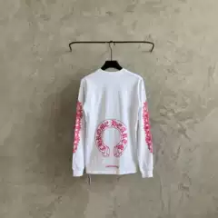 Authentic Ch Cro Summer Hot-Selling Wholesale Pink White Horse Hoof Unicorn Arm Round Neck Long Sleeve T-Shirt One Piece Delivery