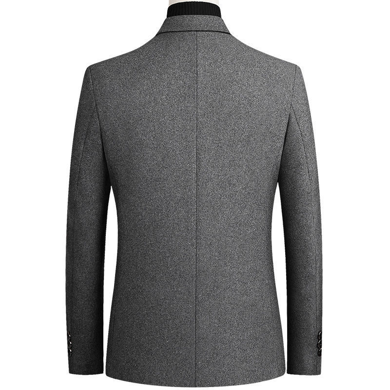 Mens Wool Blazer Jacket Business Casual Style Available in Gray Black Burgundy Navy Wholesale Sizes M to XXXL
